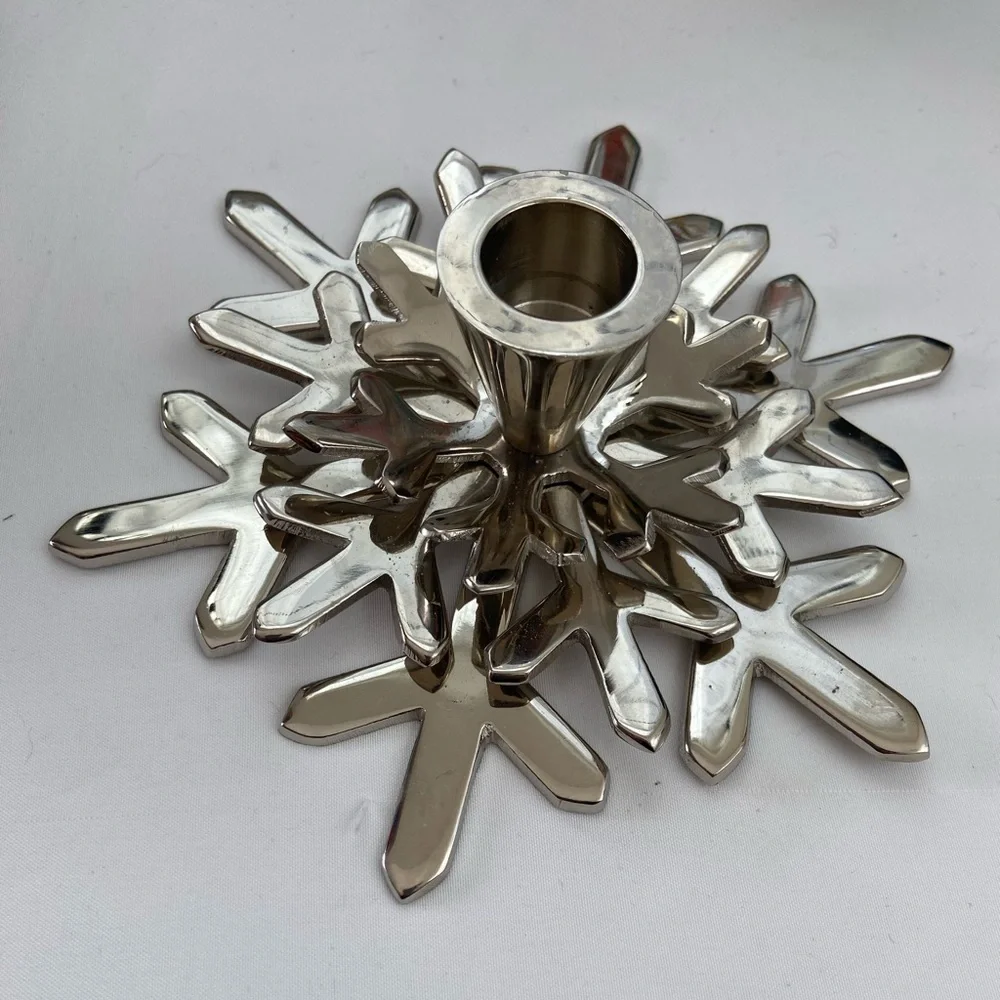 Crate&Barrel snowflake candle holder